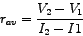 \begin{displaymath}
r_{av}=\frac{V_{2}-V_{1}}{I_{2}-I{1}}
\end{displaymath}