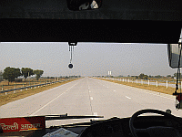Volvo bus ride on the Yamuna Expressway